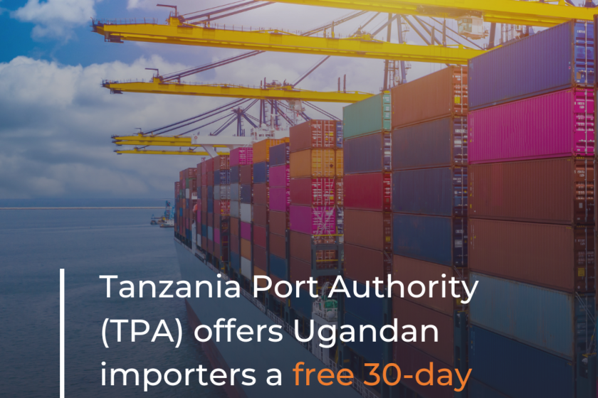 Tanzania Port Authority (TPA) offers Ugandan importers a free 30-day storage period.