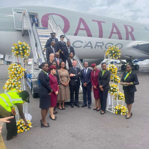 Qatar Airways Cargo Freighter Landed
